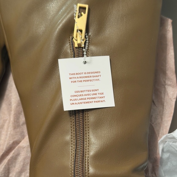 Franco Sarto Bowman New Knee High Boot Woodland Brown Stretch Wide Calf 7 M - Picture 7 of 11